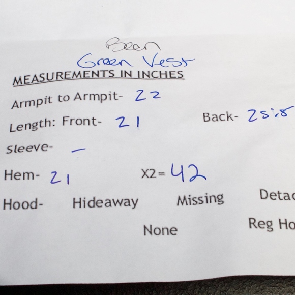 LL Bean Men's Green Vest Fleece Lined Size Medium - Picture 8 of 8